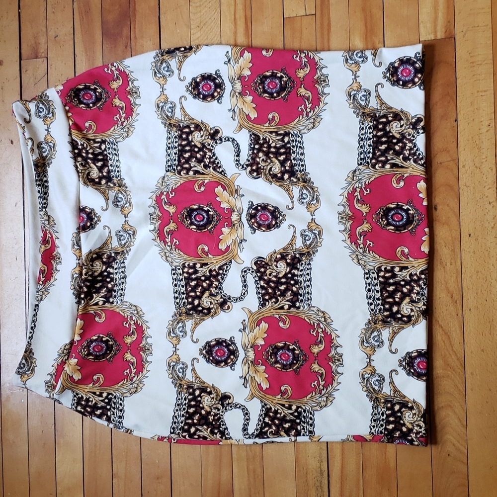 Ashley Stewart status print pencil skirt 2/24